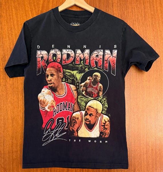 Dennis "The Worm" Rodman Chicago Bulls NBA Tshirt S