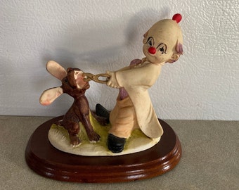 Vintage Creepy Clown Figurine