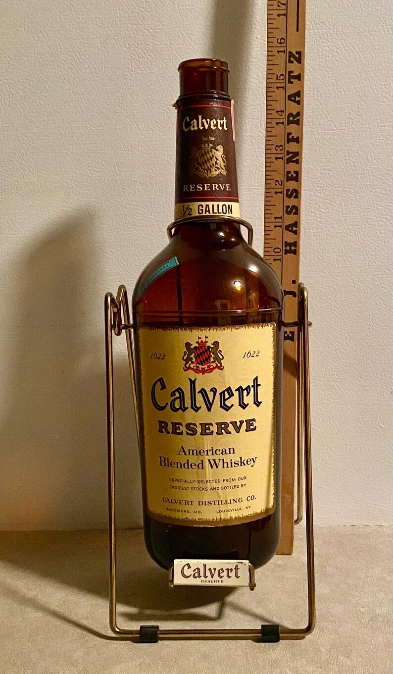 Vintage Calvert Whiskey Bottle Display - Etsy