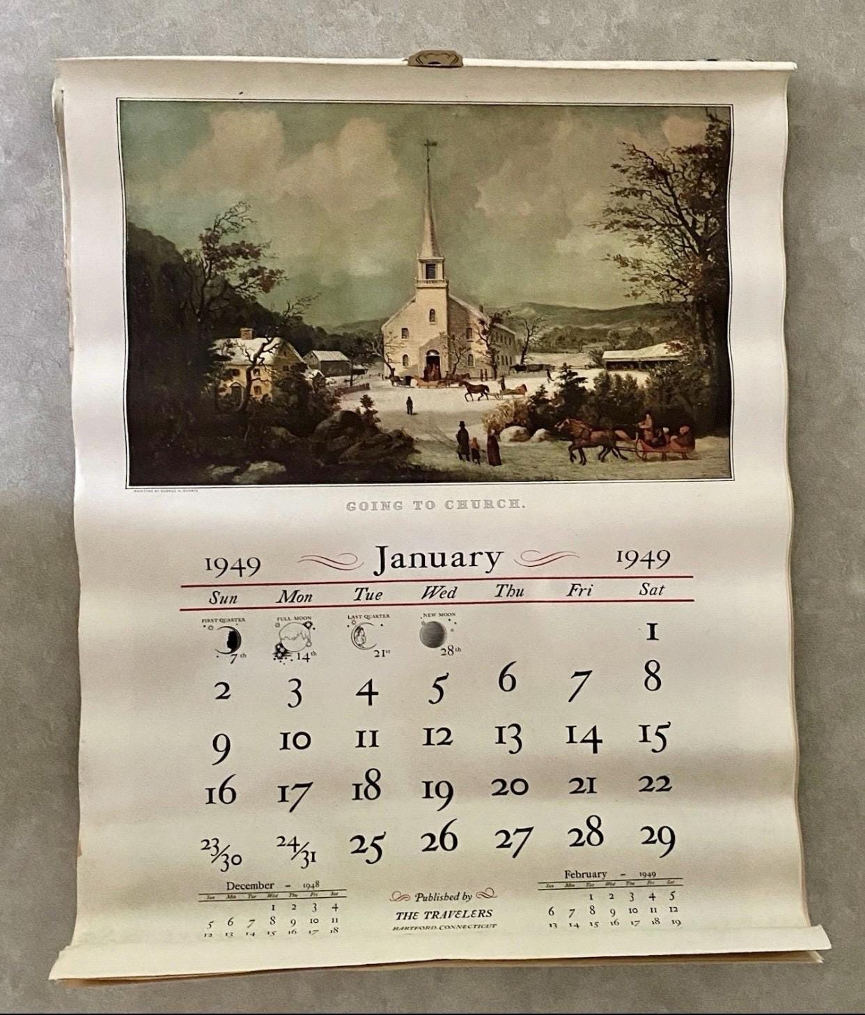 Vintage Calendar 1940s - Etsy