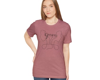 Zodiac sign tshirt, gemini t-shirt, gemini t-shirt,  horoscope t shirt, gift for her, gemini gift for him-Unisex Jersey Short Sleeve Tee