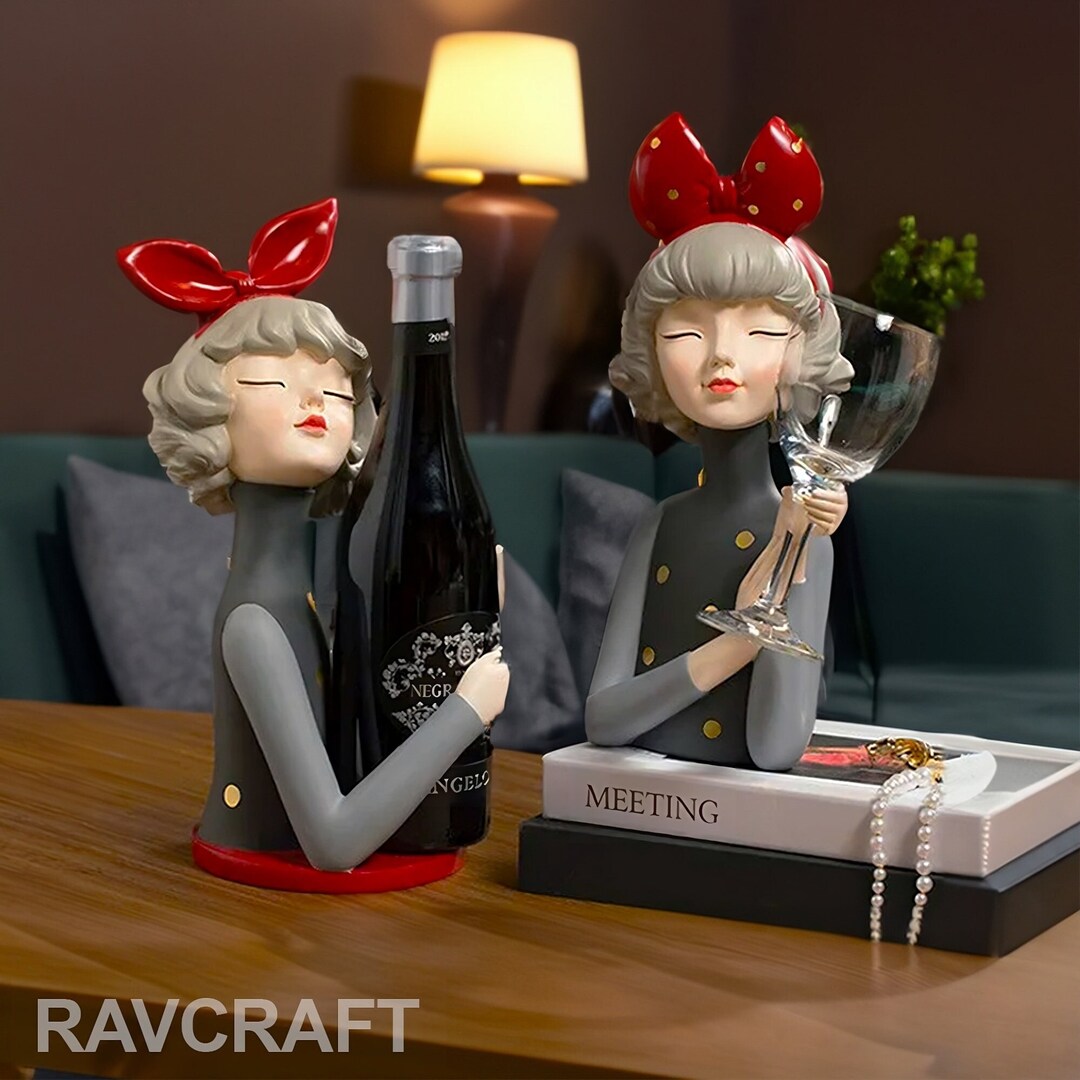 Unique Girl Wine Rack, Wine Glass Holder, Unique Wine Decor, Home Decor