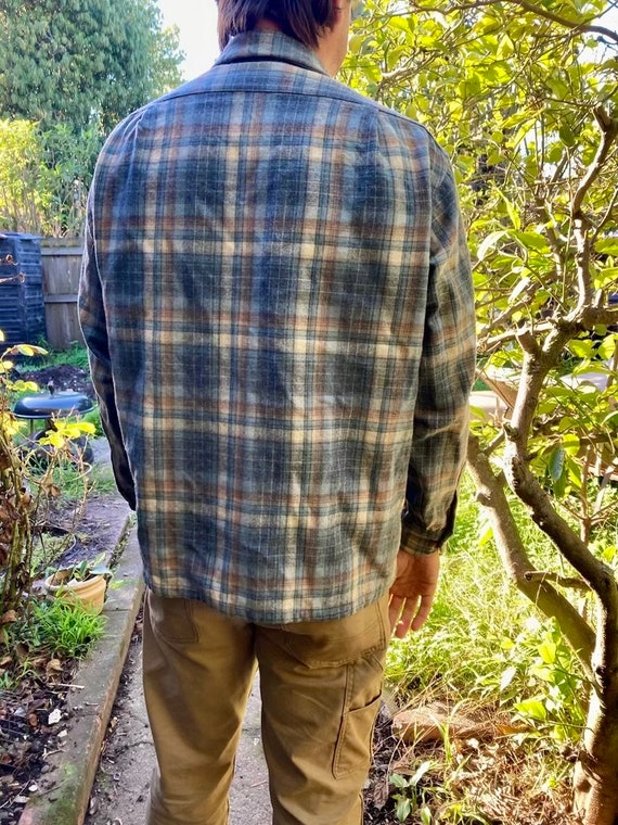 Vintage Pendleton Men's XL Blue Checkers - image 2