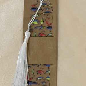 Fishing lure pattern bookmark