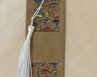 Fishing lure pattern bookmark