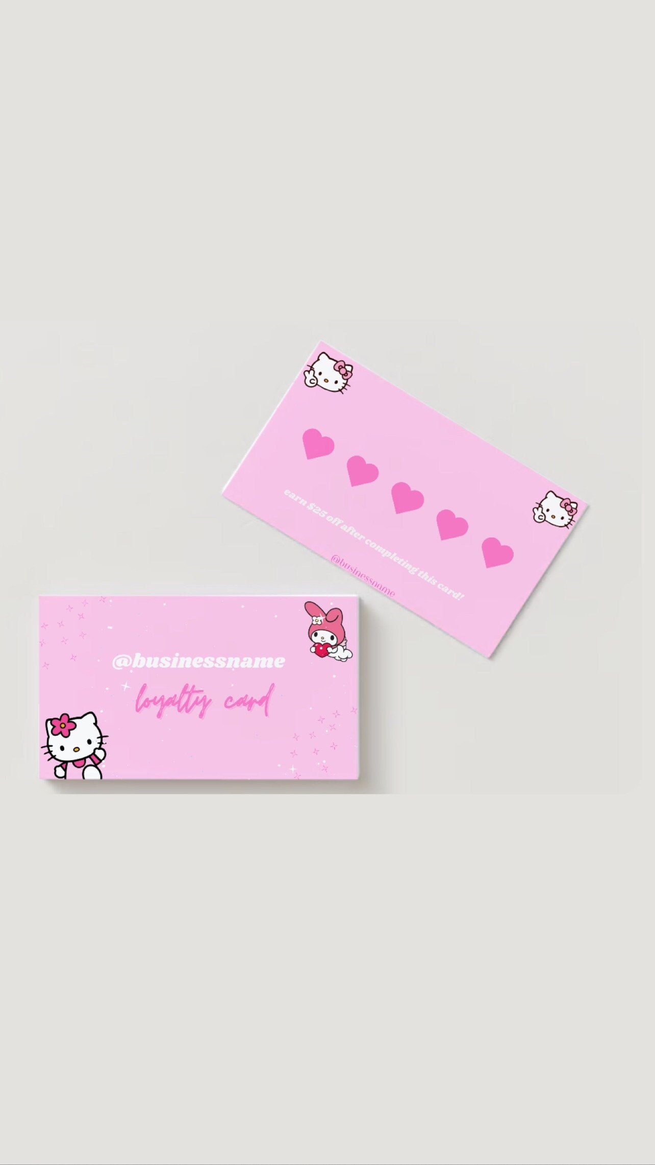 Pink Design Loyalty Cards - Etsy