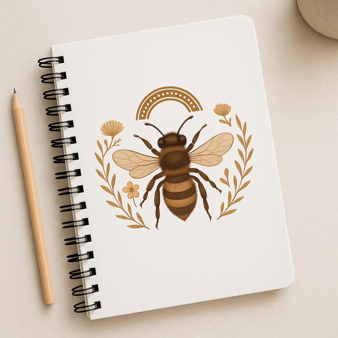 Bee-themed Spiral Bound Journal for Nature Lovers, Eco-friendly ...