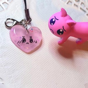 pien cat face charm needy streamer kangel omgkawaiiangel p-chan phone/keychain charm handmade