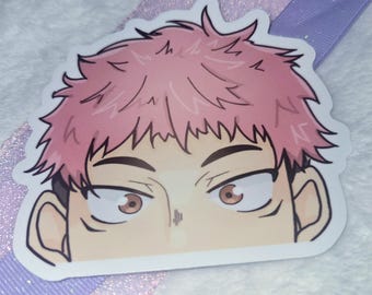 Yuji Itadori Peeker Vinyl - 4x4 in Decal for Cars Jujutsu Kaisen Sukuna Anime Stickers
