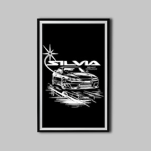 issan Silvia S15 inspiriert JDM Auto Wand Kunst Digitaldruck, Racing Driften hohe Auflösung digitaler Download Auto druckbares Poster Tokyo Drift