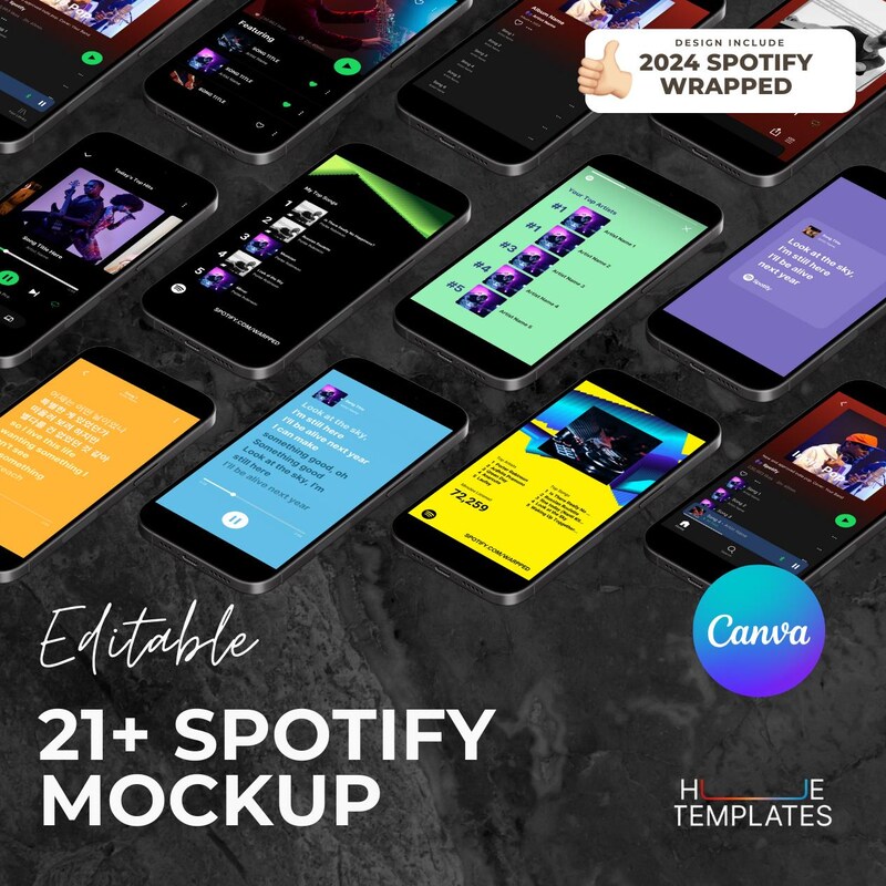 Sample Spotify Design Spotify Wrapped Template Canva - Etsy