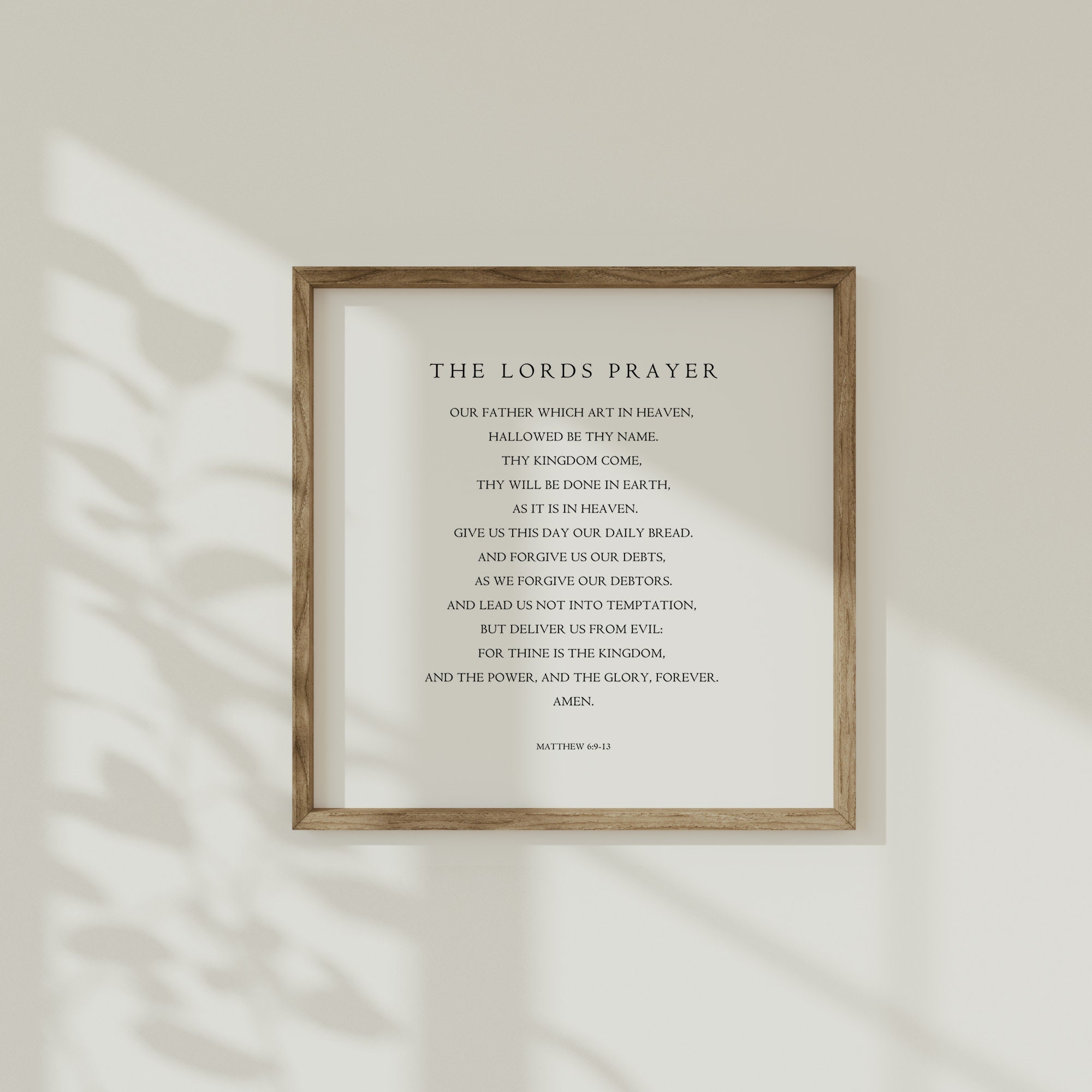 The Lord's Prayer Print: Minimalist Christian Home Decor (digital ...
