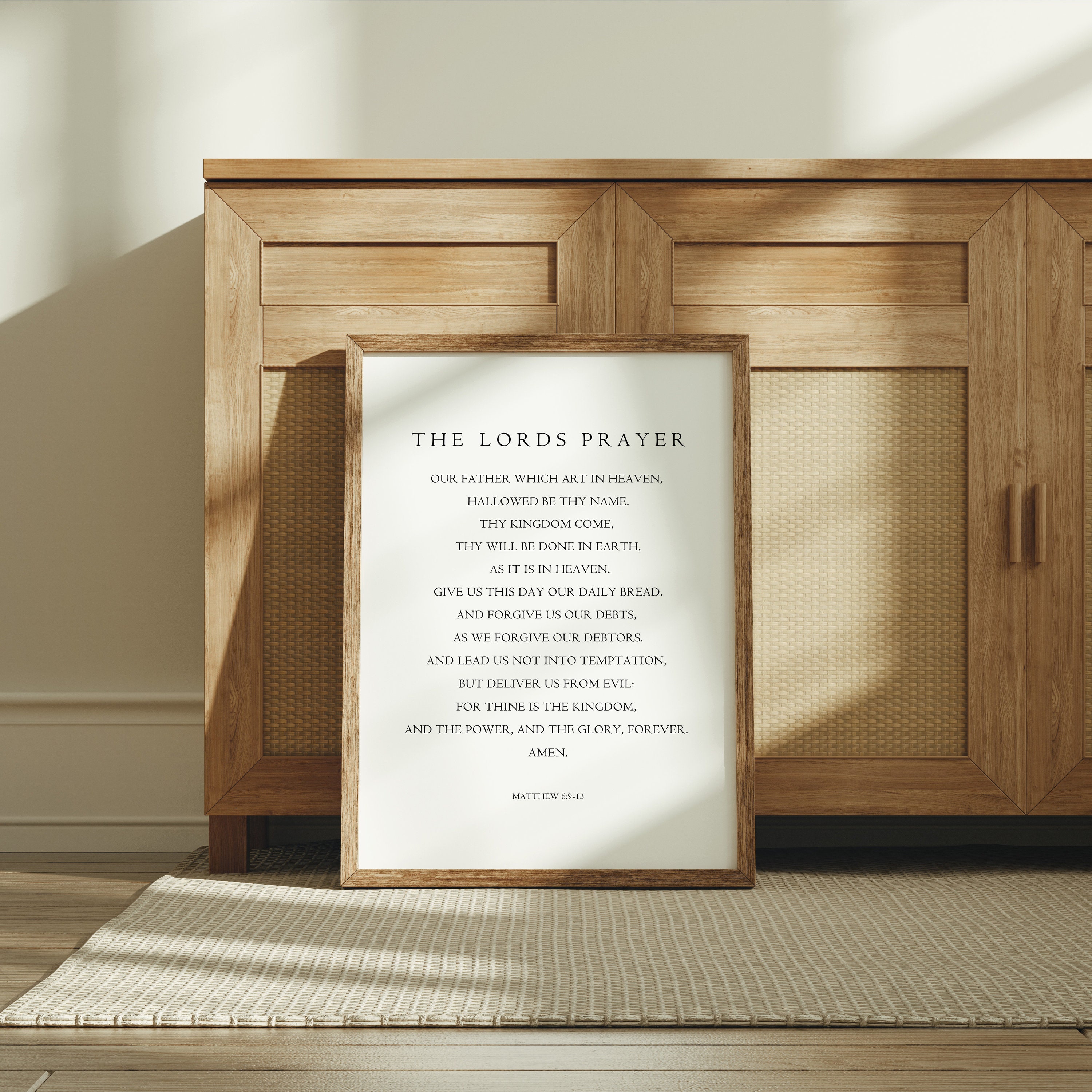 The Lord's Prayer Print: Minimalist Christian Home Decor (digital ...