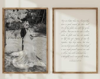 Ecclesiastes 4:9-12 Scripture Art, Christian Wedding Gift (Digital Download)