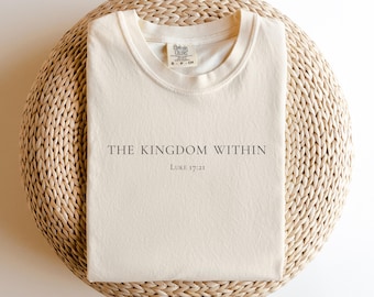 Minimalist Scripture Shirt | Vintage Wash Tee | Garment Dyed Cotton T-Shirt | Coastal Christian