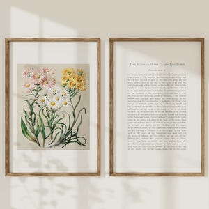 Proverbs 31 Daisy Wall Art Set, Vintage Wildflower Bible Verse Printable, Christian Mother&#39;s Day Gift, Encouraging Scripture For Motherhood