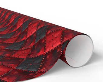 Christmas Plaid Gift Wrap Papers (red and black)