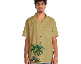 Men's Hawaiian Shirt Island Palm Tree