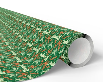 2025 Krampus Krampus-Themed Wrapping Paper (Green)