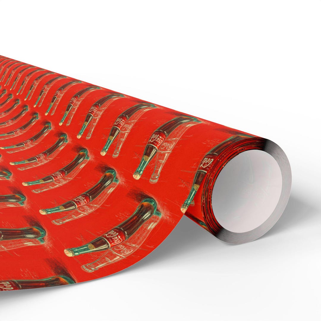 Coca-cola Wrapping Paper: Retro Soda Pop Design, Glossy Finish - Etsy