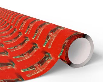 Coca-Cola Wrapping Paper: Retro Soda Pop Design, Glossy Finish