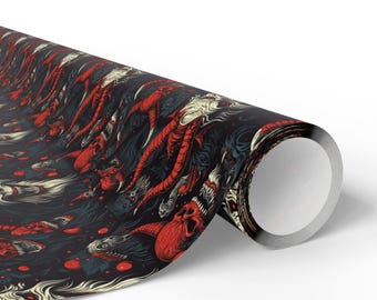 Krampus Gothic Christmas Gift Wrap Papers