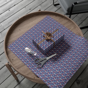 Krampus Krampus-Themed Wrapping Paper (Blue)