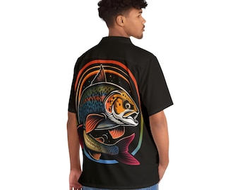 Men's Hawaiian Shirt Rainbow Trout