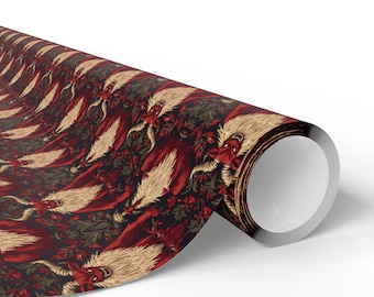 2025 Krampus Krampus-Themed Wrapping Paper (Krampus Red)