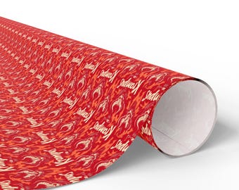 Krampus Krampus-Themed Wrapping Paper (Red)