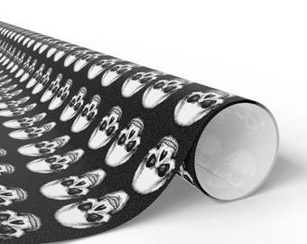 Knitted Skull Gift Wrap Papers