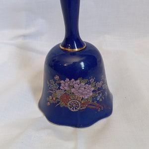 Vintage Porcealin Cobalt Blue Bell