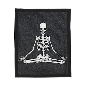 Skeleton Velveteen Plush Blanket