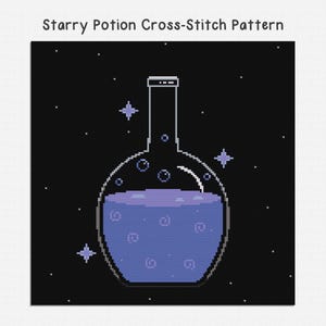 Starry Potion Counted Cross Stitch Pattern PDF Chart File Digital Instant Download