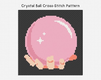 Magical Crystal Ball Counted Cross Stitch Pattern PDF Chart File Digital Instant Download