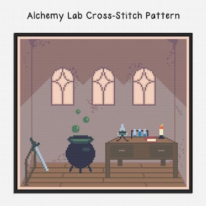 Alchemy Lab Counted Cross Stitch Pattern PDF Gráfico Arquivo Digital Download Instantâneo