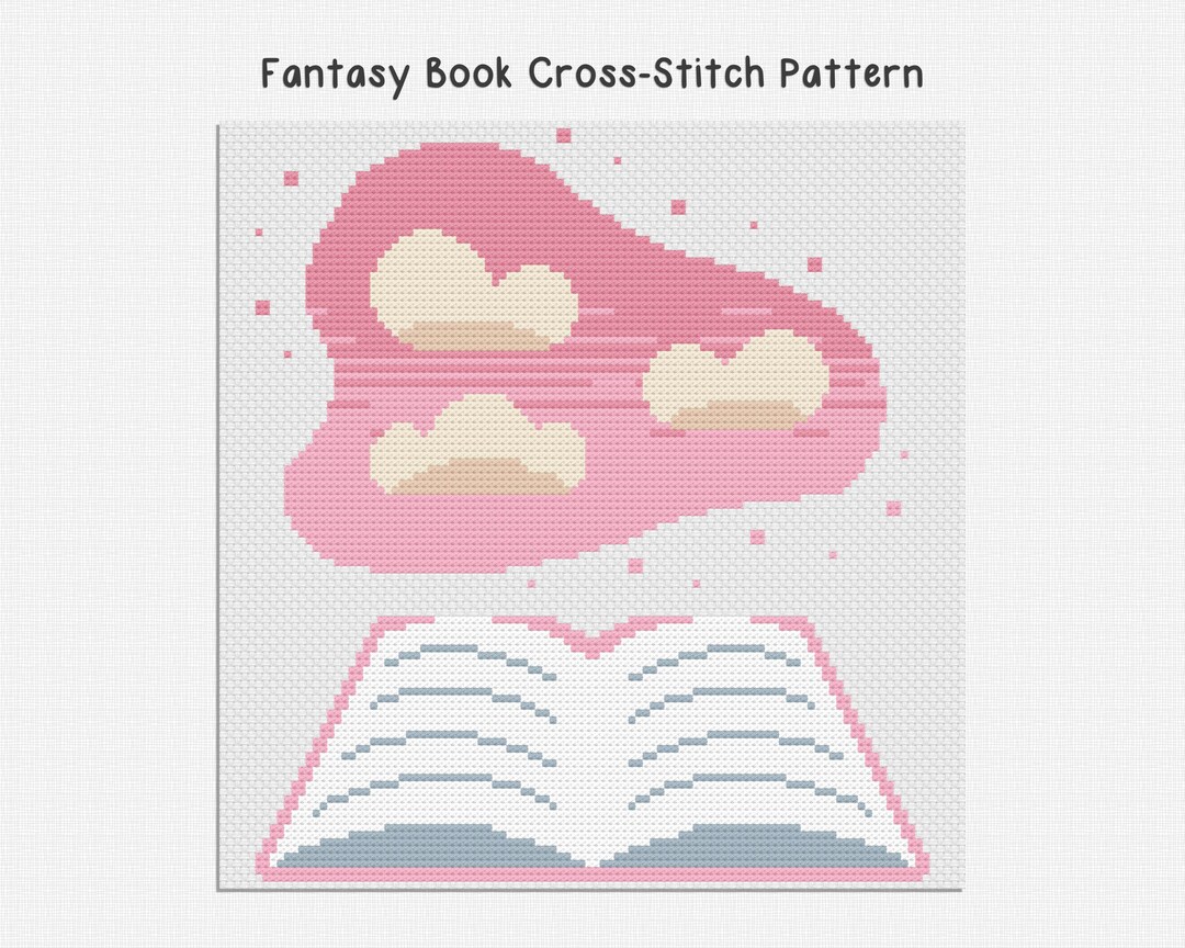 Fantasy Book Counted Cross Stitch Pattern PDF Chart File Digital ...