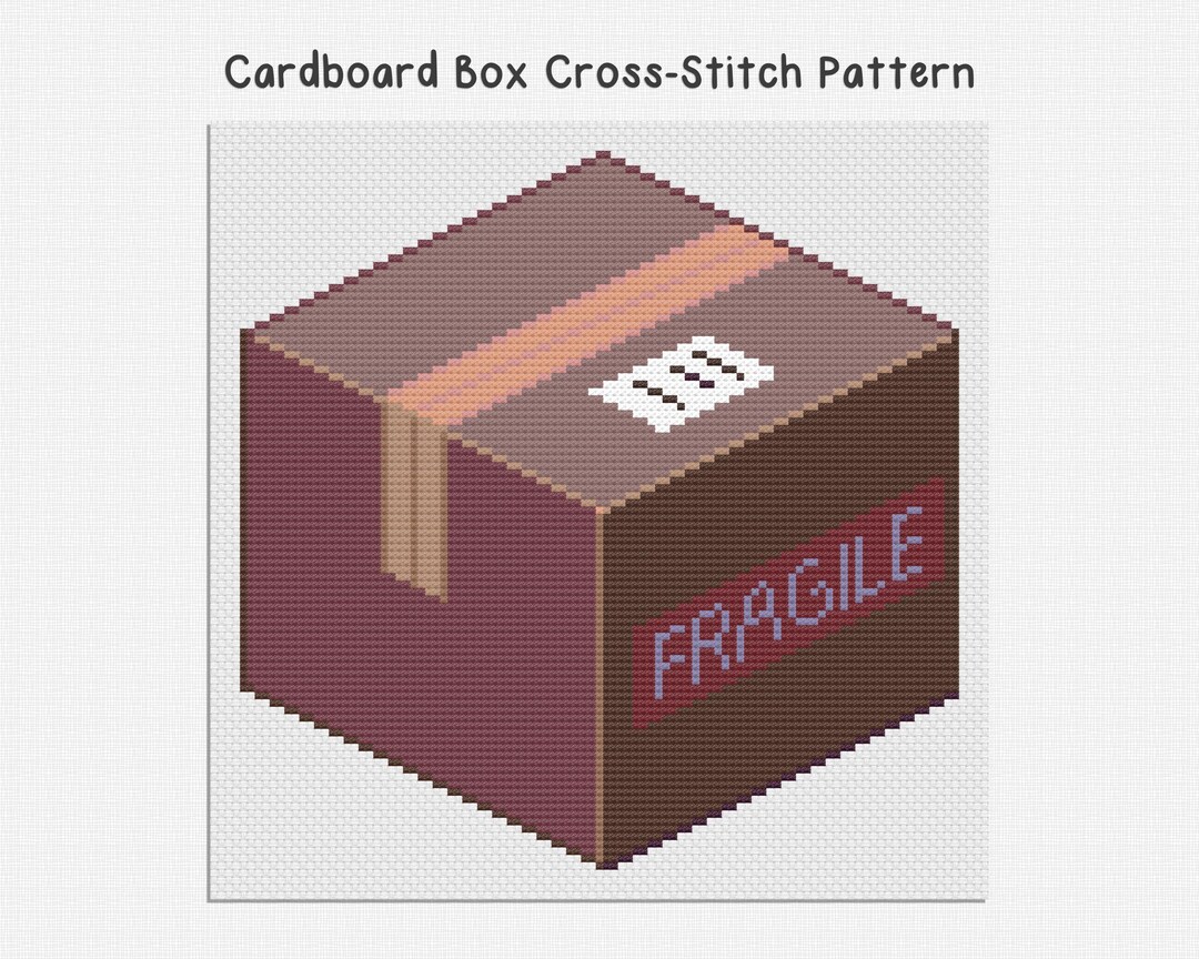 Cardboard Box Counted Cross Stitch Pattern PDF Chart File Digital ...