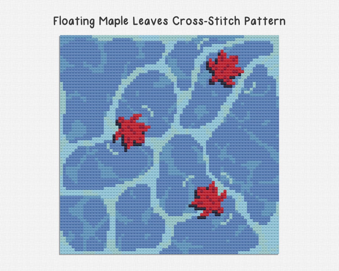 Floating Maple Leaves Counted Cross Stitch Pattern PDF Chart File ...