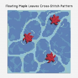 Floating Maple Leaves Counted Cross Stitch Pattern PDF Chart File Digital Instant Download