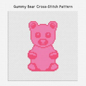 Gummy Bear Counted Cross Stitch Pattern PDF Chart File Digital Instant Download