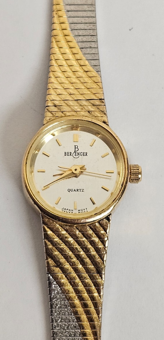 Vintage 1980s Womens Berenger 2-Tone Watch. Works… - image 2