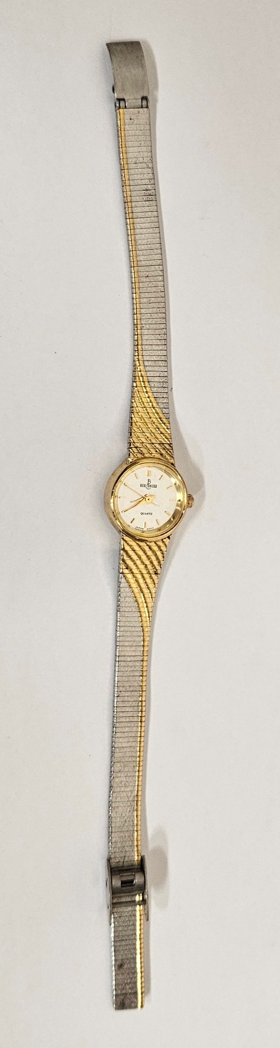 Vintage 1980s Womens Berenger 2-Tone Watch. Works 