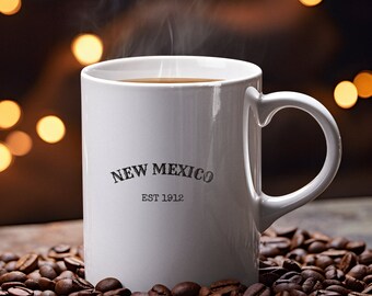 New Mexico Est 1912 Coffee Mug - State Pride Ceramic Cup