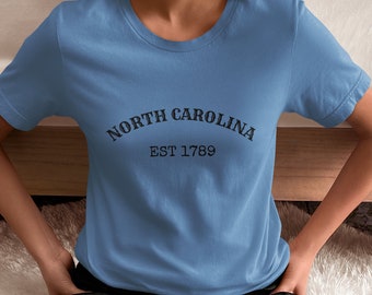 North Carolina Est 1789 Tee - Vintage State Pride Unisex T-Shirt