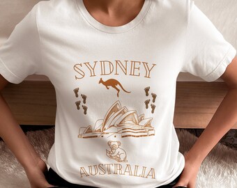 Sydney Australia Iconic Tee - Unisex T-Shirt with Opera House & Wildlife Prints, Aussie Souvenir Shirt