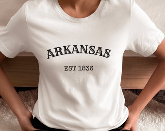 Arkansas Est 1836 Tee - Retro State Pride Unisex T-Shirt