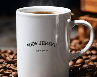 New Jersey Est 1787 Coffee Mug - State Pride Ceramic Cup