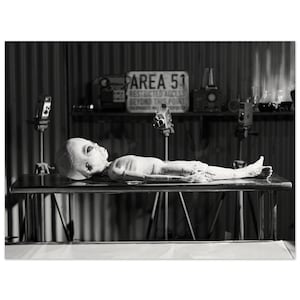 Cuerpo alienígena en el Área 51 - Póster sobre papel mate de calidad museística