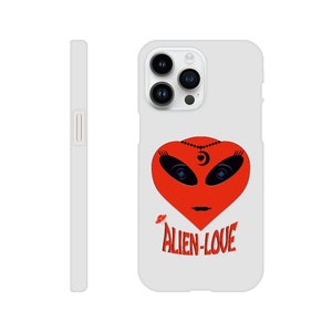 Rote Alien-Love - iPhone und Samsung Slim Hülle